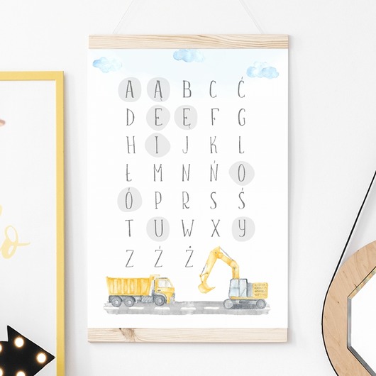 obrazy i plakaty do pokoju dziecięcego PLAKAT ALFABET P138
