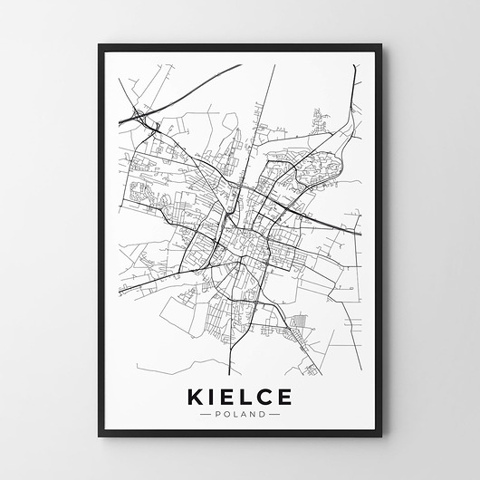 plakaty Plakat Mapa Kielce - różne formaty