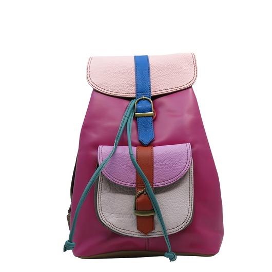 plecaki Plecak damski kolorowy skórzany regulowane szelki pojemny OLIVKA