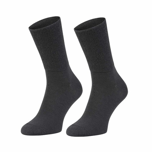 skarpetki damskie Bezuciskowe skarpety z MERINO WOOL, cienkie, grafitowe
