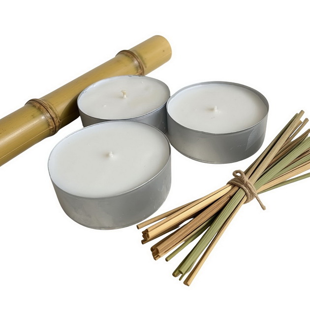 świeczniki i świece XXL Bamboo Vetiver 3 szt. tealight 105g wosk sojowy (dostępne inne zapachy)