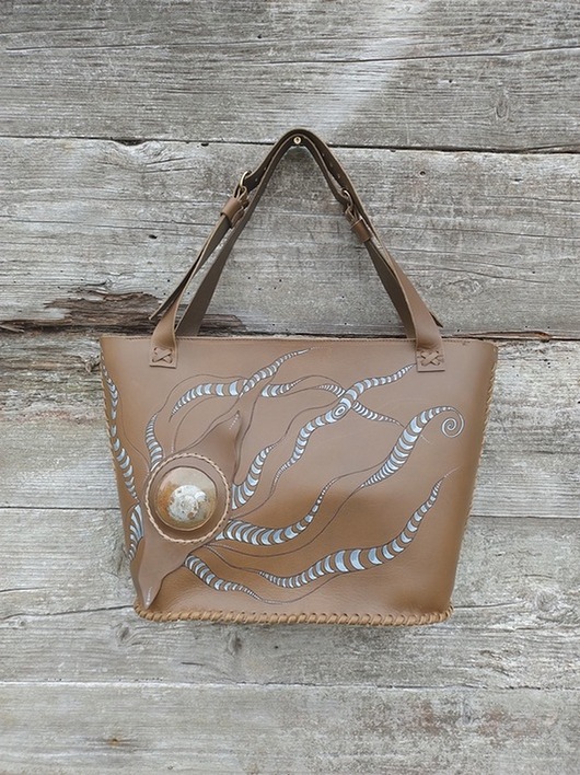 torby na ramię Torebka wykonana ręcznie. Shopperka. Słońce,