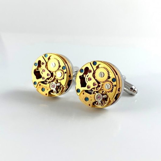 spinki do mankietów SPINKI Exclusive GOLDEN (silver)