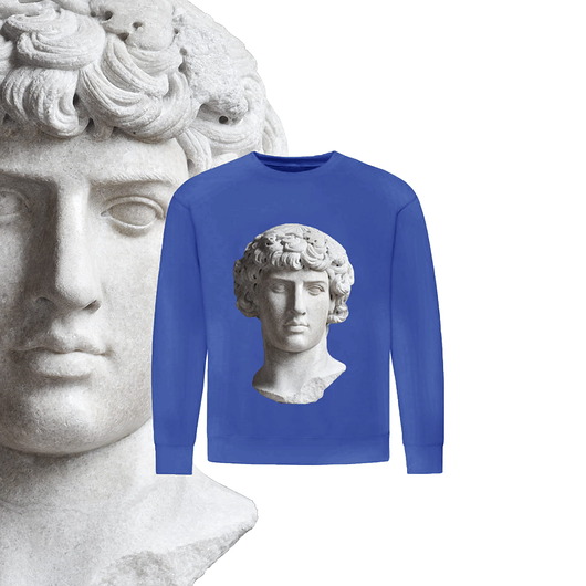 bluza bez kaptura damska Niebieska  BLUZA DAVID UNISEX