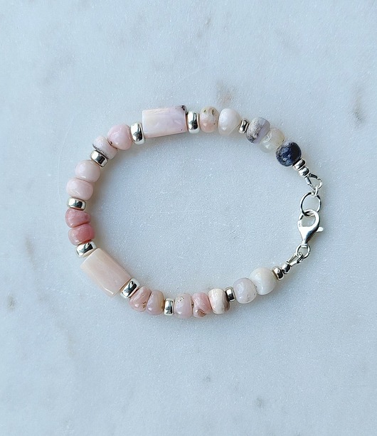 bransoletki srebrne Bransoletka srebrna z opali peruwiańskich