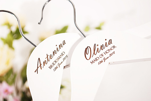Zestaw 2 wieszaków ślubnych personalizowanych MoodForWoodBridal