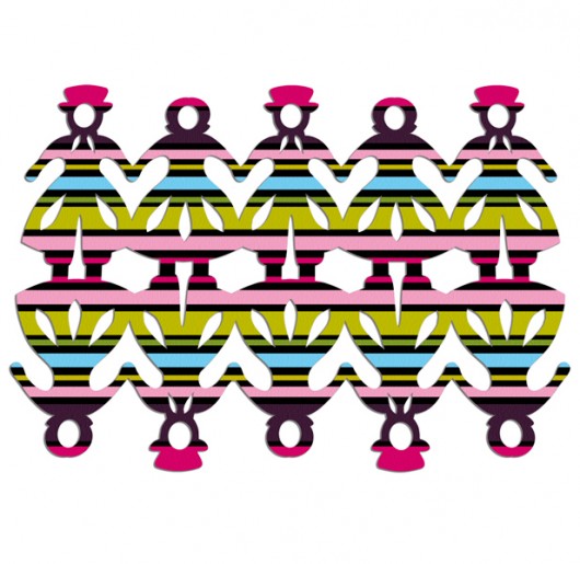 4 roztańczone podkładki w stylu folk AT design