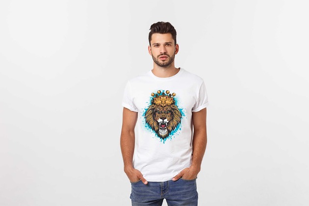t-shirty męskie Koszulka organiczna z nadrukiem King of king