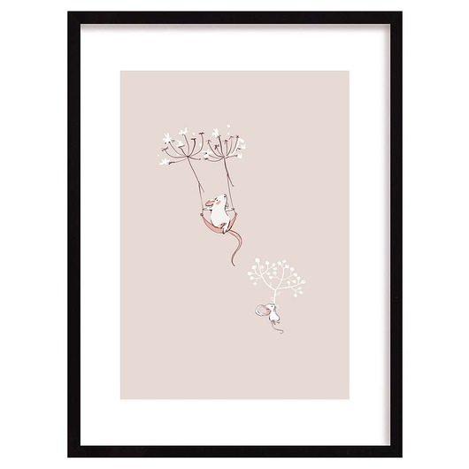 obrazy i plakaty do pokoju dziecięcego Obrazek Bubble Dreams Mouse 30x40cm