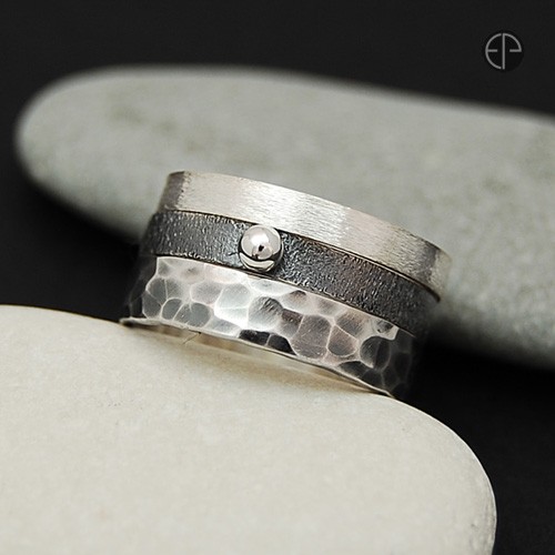 Trio - młotkowana, piaskowana i satyna `18 MAREMI Jewelry