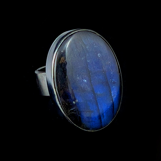 pierścionki srebrne Pierścionek Morskie lustro labradorytu