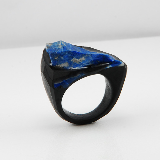 pierścionek z żywicy Pierścień z lapis lazuli