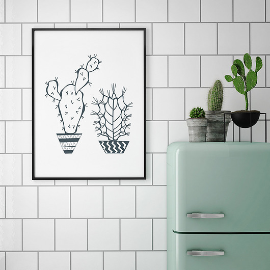 plakat. kaktus (format A3) Love Life and Forest