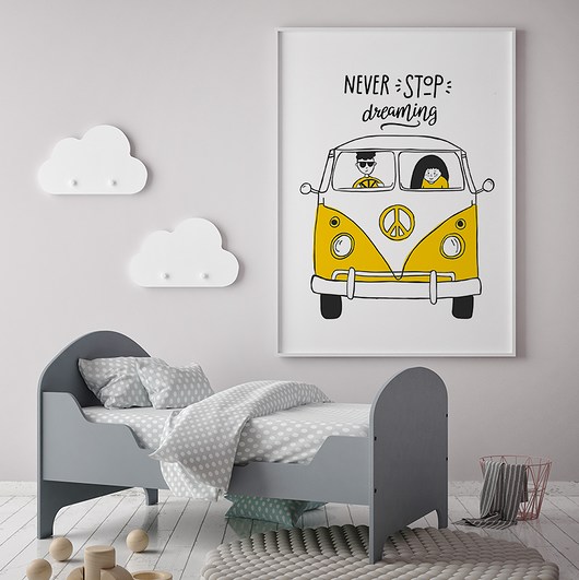 Plakat Never stop dreaming Pracownia Fantastisch