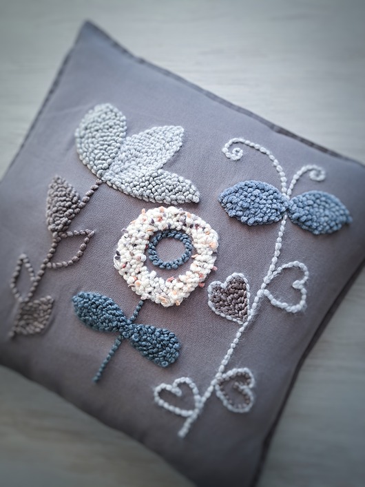 poduszki plecione Nowość! Poduszka dekoracyjna kwiaty boho