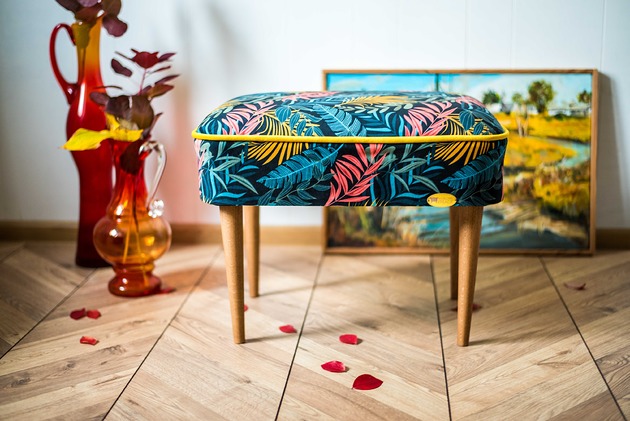 pufy do siedzenia Puf podnóżek pufa tapicerowana boho