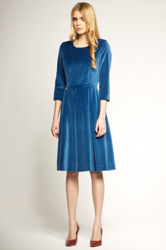 Pleated Velvet dress hevapoland