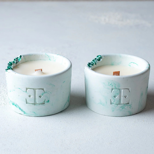 świeczniki i świece Zestaw 2 świeczek Apple Frost