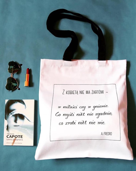 torby na zakupy Torba z cytatem, A. Fredro, "Z kobietą..."