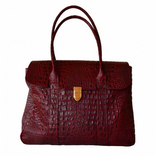 Torebka - Red Wine Crocodile Kat of Colours