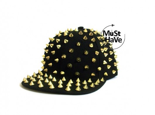 ORIGINAL SNAPBACK HAT - Gold Spike Studs # 3 Exclussive Marks