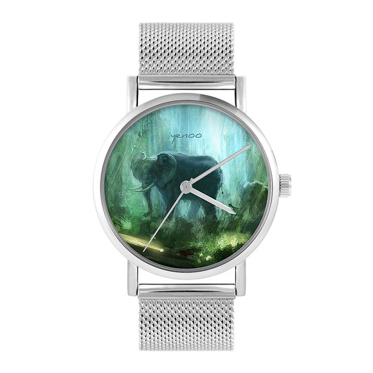 zegarki unisex Zegarek - Słoń - bransoleta mesh