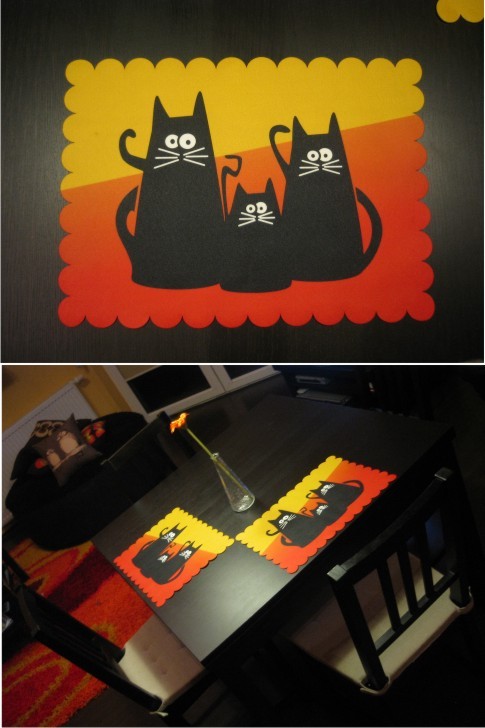 Podkładki,,trzy koty&quot; -4 sztuki Gaul Designs