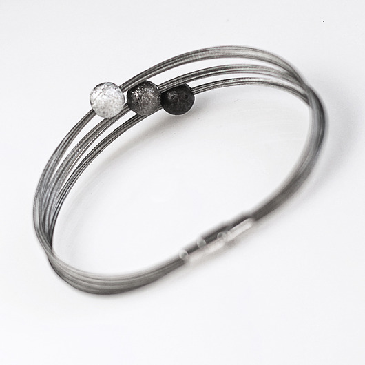 bransoletki wire wrapping Industrial Silver