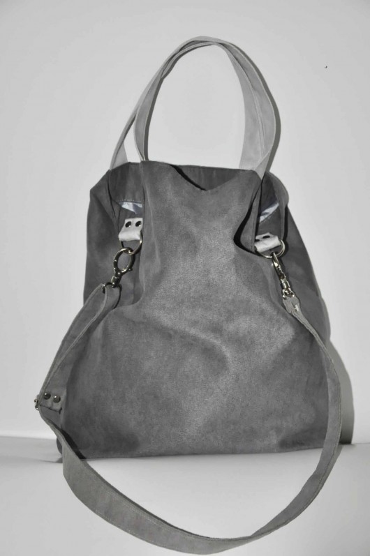 Torba hobo XXL - szaraczek PRACOWNIA 166