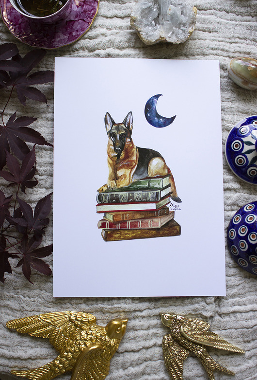grafiki i ilustracje Plakat Pies Nauczyciel