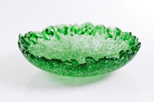 Talerz o wymiarach 20 x 20 cm.  Fusing Glass