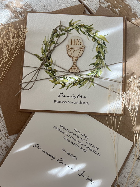 kartki na komunię Kartka komunijna - pamiątka I Komunii Świętej