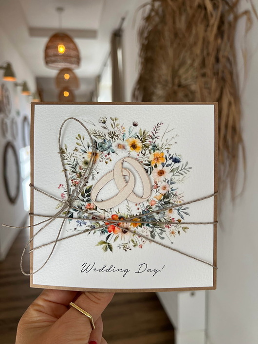 zaproszenia i kartki na ślub Kartka ślubna wedding card on your  Wedding Day