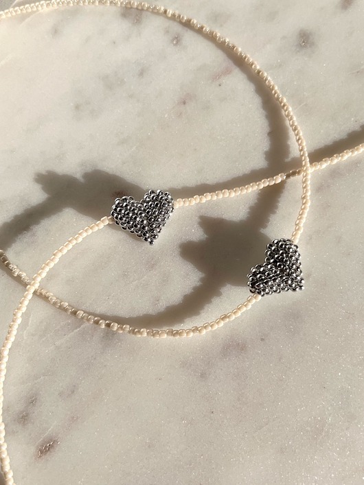 chokery Naszyjnik - cuore d'argento