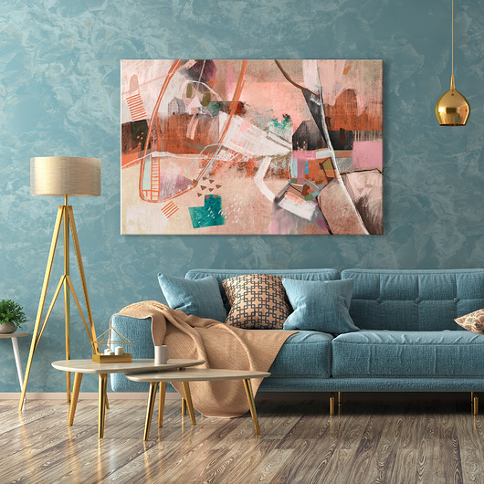 obrazy OBRAZ NA PŁÓTNIE - Abstrakcja Między warstwami- 120x80cm