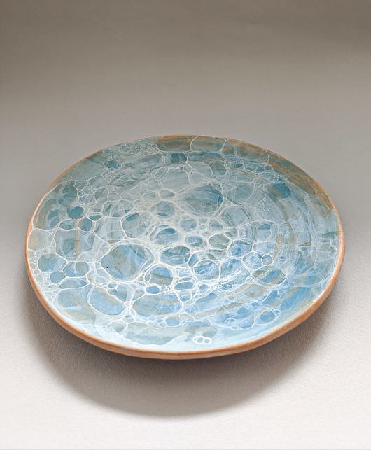 Ceramiczny talerz deserowy Ocean Blue POTPOTSTUDIO