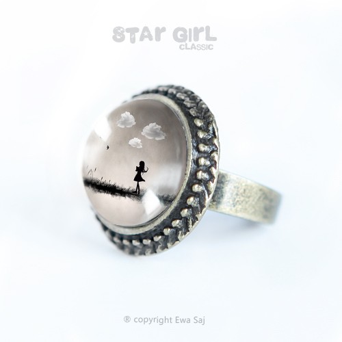 Star Girl Classic Obłoki ,  mini ring Ewa Saj Fotografie