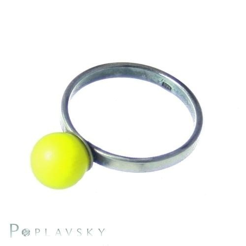 PIERŚCIONEK YELLOW FLUO srebro 925 POPLAVSKY