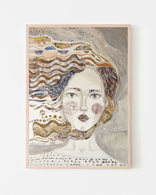 Plakat 50x40 cm - Dziewczyna na wietrze Gabriela Krawczyk