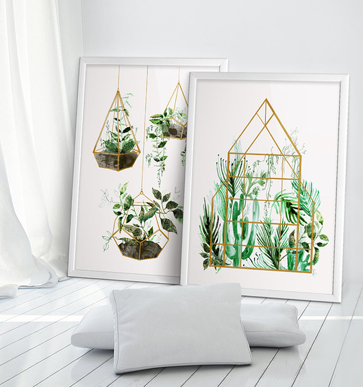 Zestaw plakatów botanicznych  50x70 cm Anita Tomala