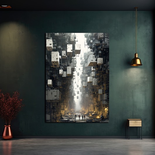 plakaty Futurystyczna Japonia, Cyberpunk - Plakat - Loft, Minimalizm