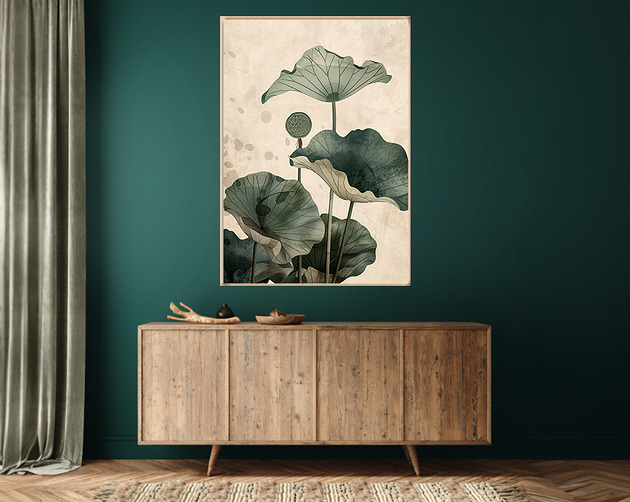 plakaty Lotus - Plakat, druk - Chiński Orient, Harmonia Zen, Roślinny #5