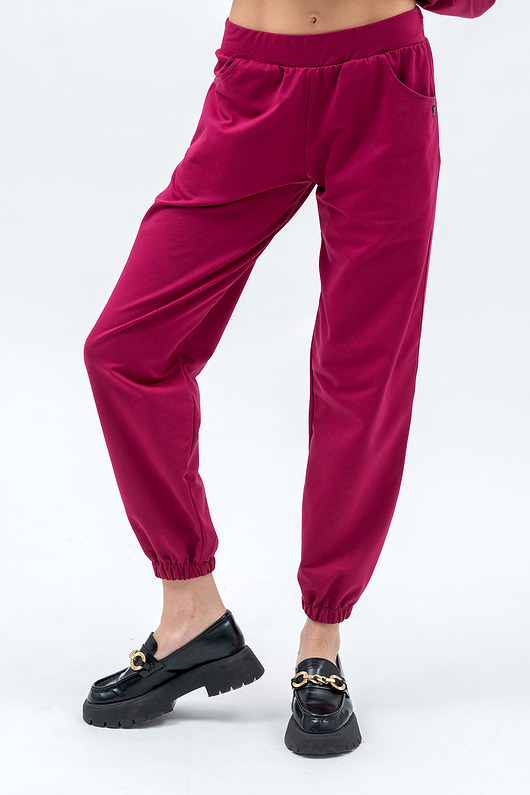 spodnie dresowe damskie Dresowe spodnie damskie ,,SEHER" amarant