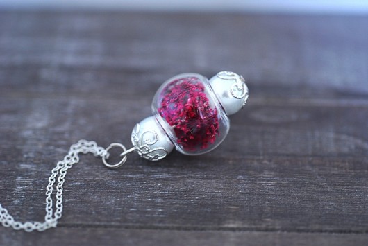 925 Sterling ♥ Suszone kwiaty ♥ Naszyjnik MadamLili