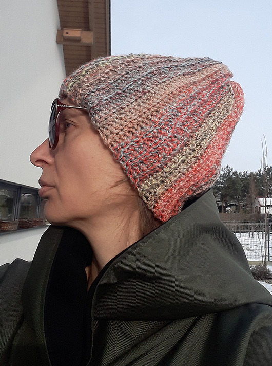 akcesoria różne Czapka Everest wielokolorowa wykonana na szydełku