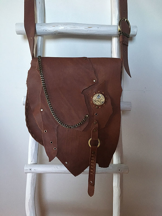 unikatowa,  torebka skórzana steampunk martuch