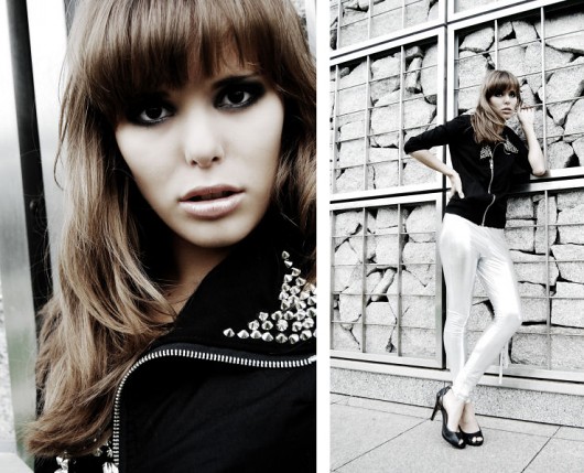 leginsy srebrne r.36 Gosia Blanka Kosiorek
