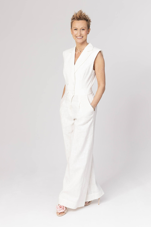 kombinezony damskie Kombinezon lniany elegancki