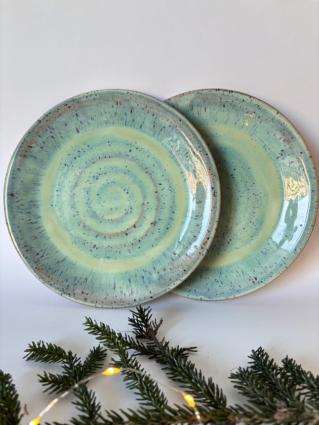 patery i talerze Talerzyki ceramiczne "Pistacja"