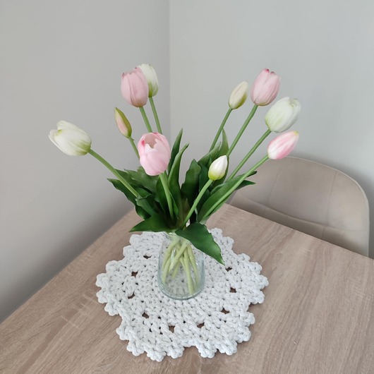 podkładki do kuchni Podkładka szydełkowa ze sznurka bawełnianego 32cm